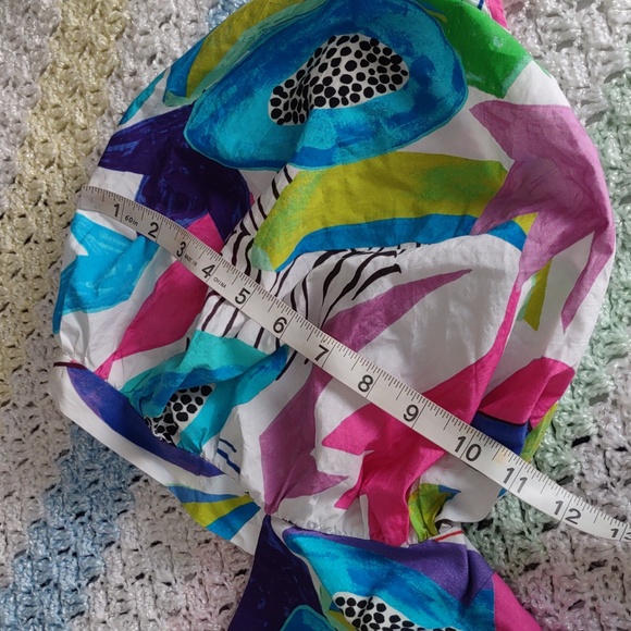 NWT Oliphant Small Square Neck Smocked Bubble Hem Puff Sleeve Mini Dress - Picture 7 of 14